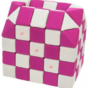 Magnetische Würfel JollyHeap® - Weiß/rosa