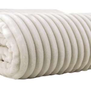 Gestreifter Bettbezug Minky Ecru - 150 x 200 cm